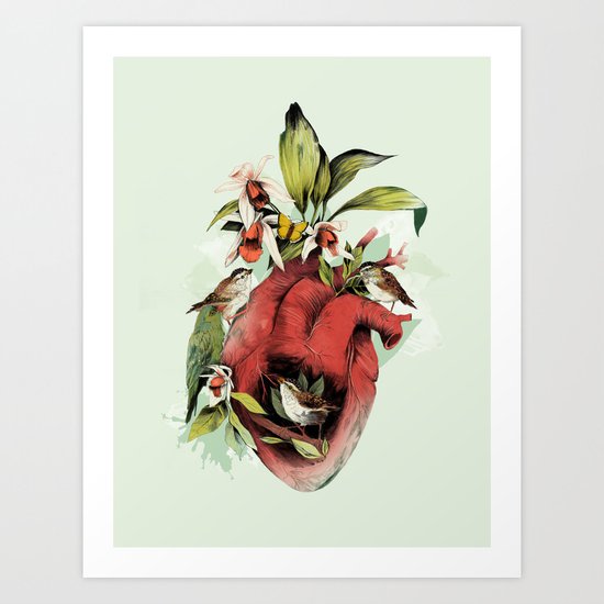 Heart Of Birds Art Print