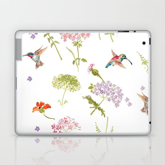 Hummingbird floral Laptop & iPad Skin