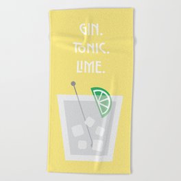 Gin. Tonic. Lime. Beach Towel