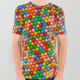 Mini Gumball Candy Photo Pattern All Over Graphic Tee
