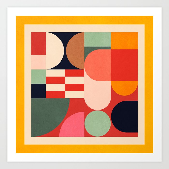 Abstract Geometric Shapes 194 Art Print