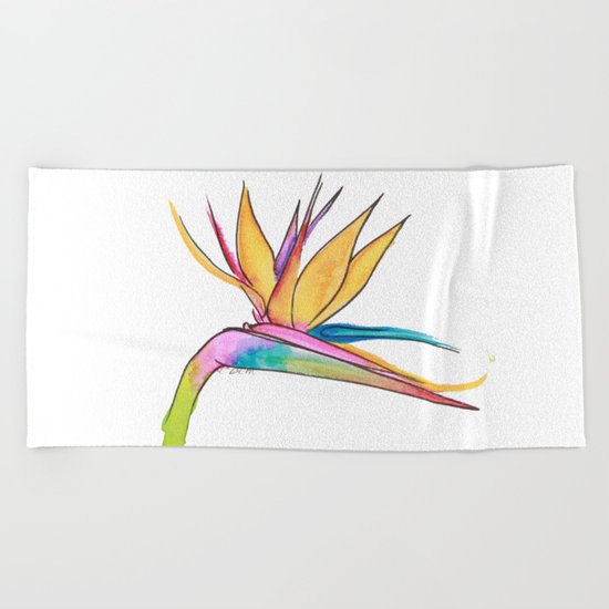 Oiseau du paradis Beach Towel