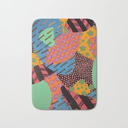 Abstract Leaves 8 (Green Flowers) Bath Mat