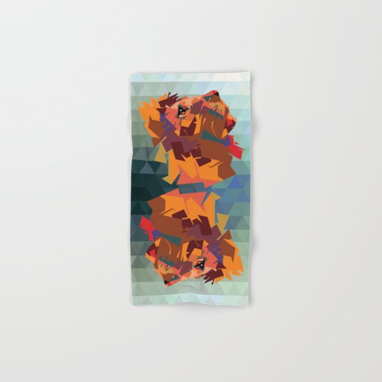 Lion's head - Geometry Hand & Bath Towel