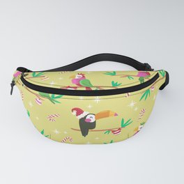 Christmas Pattern Funny Colorful Bird Parrot Fanny Pack