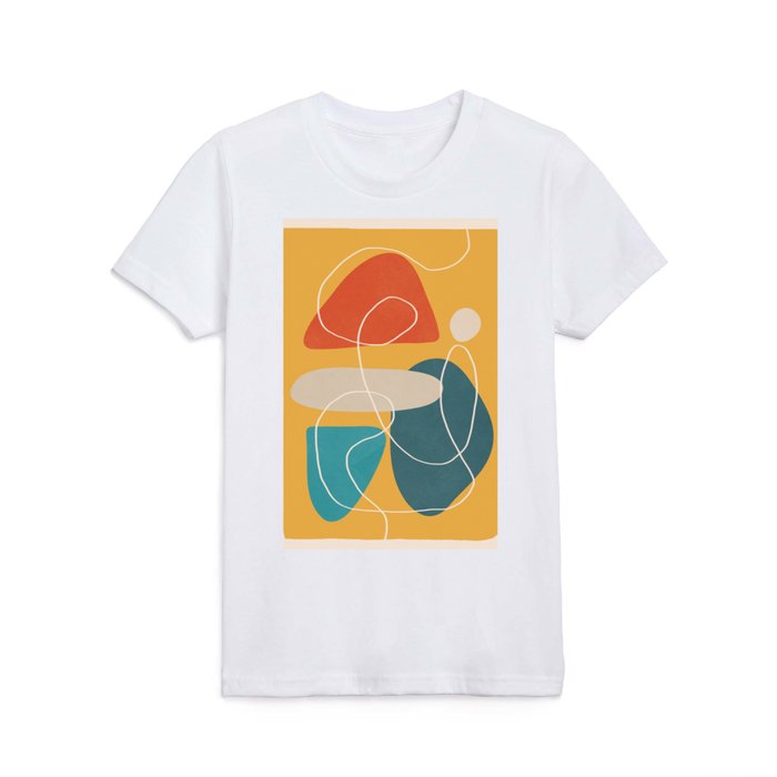 Minimal Colorful Abstract Shapes 3 Kids T Shirt