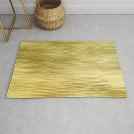 Gold Foil Abstract Design Area & Throw Rug
