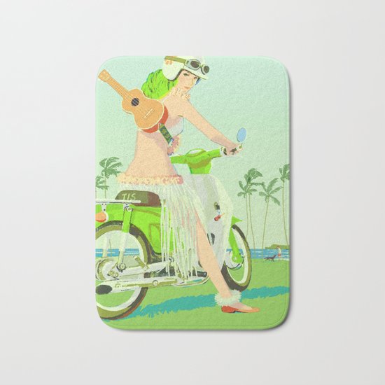 Ukulele Girl Bath Mat