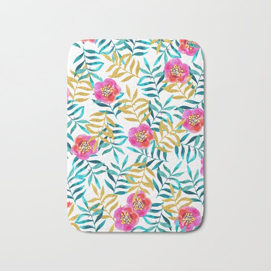 Floral Sweetness #society6 #decor #buyart Bath Mat