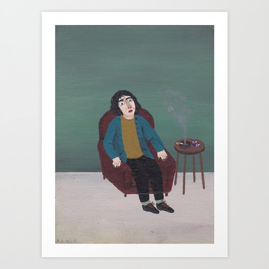 Watching an American Disaster Movie Art Print