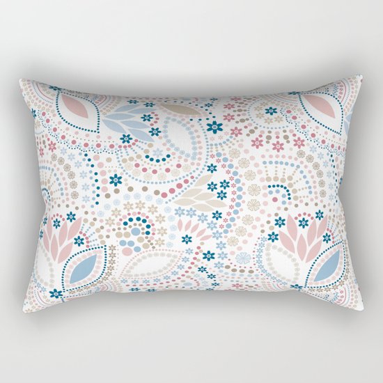 Colorful pattern of pastel light colors with beads Rectangular Pillow