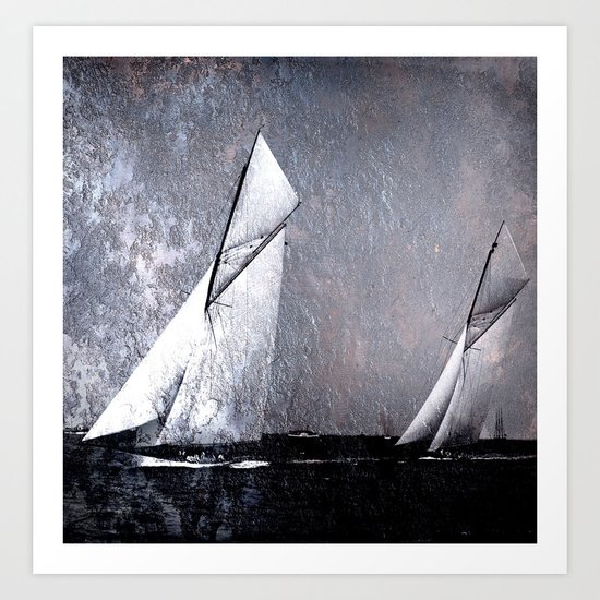 chase scene Art Print