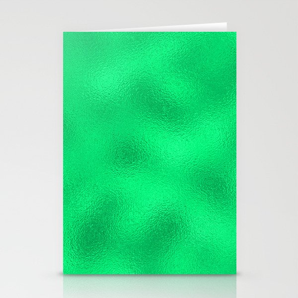 Green Neon Glass Foil Modern Collection Stationery Cards