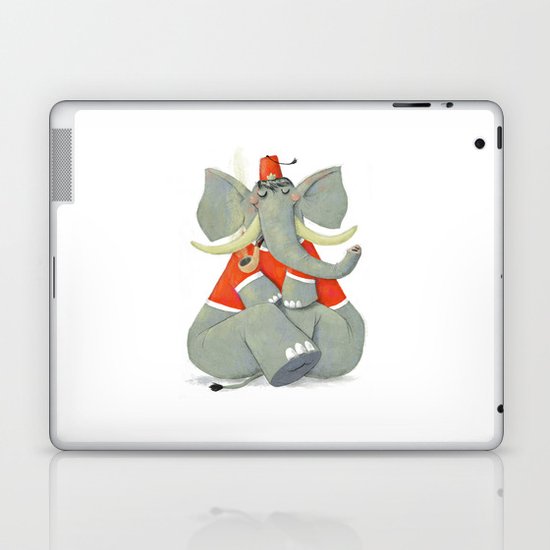 Elephant with Fez Smoking a Pipe Laptop & iPad Skin