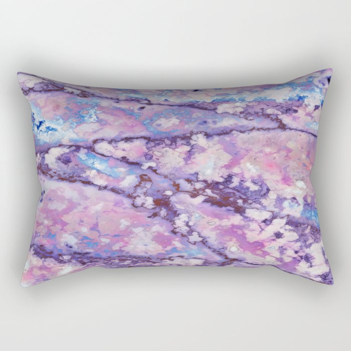 Violet and pink marble texture Rectangular Pillow