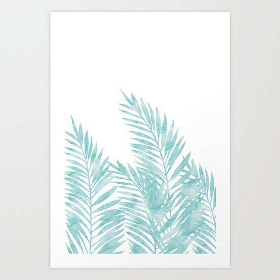 Palm Leaves Island Paradise Art Print