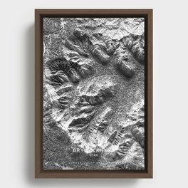 Bryce Canyon 3D Map Framed Canvas