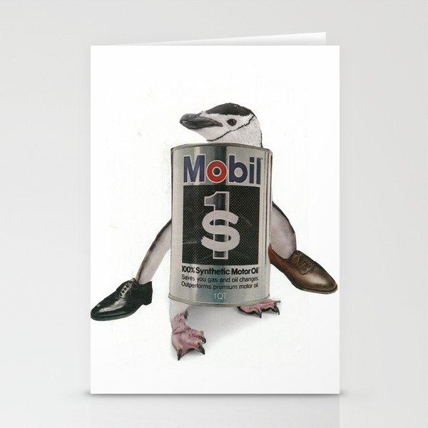 Penguin Wearing a Human Costume Stationery Cards