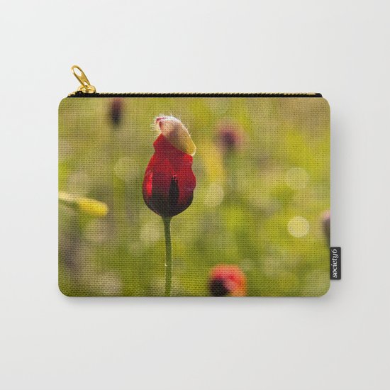 Poppy Flower Floral Blossom in a field Carry-All Pouch
