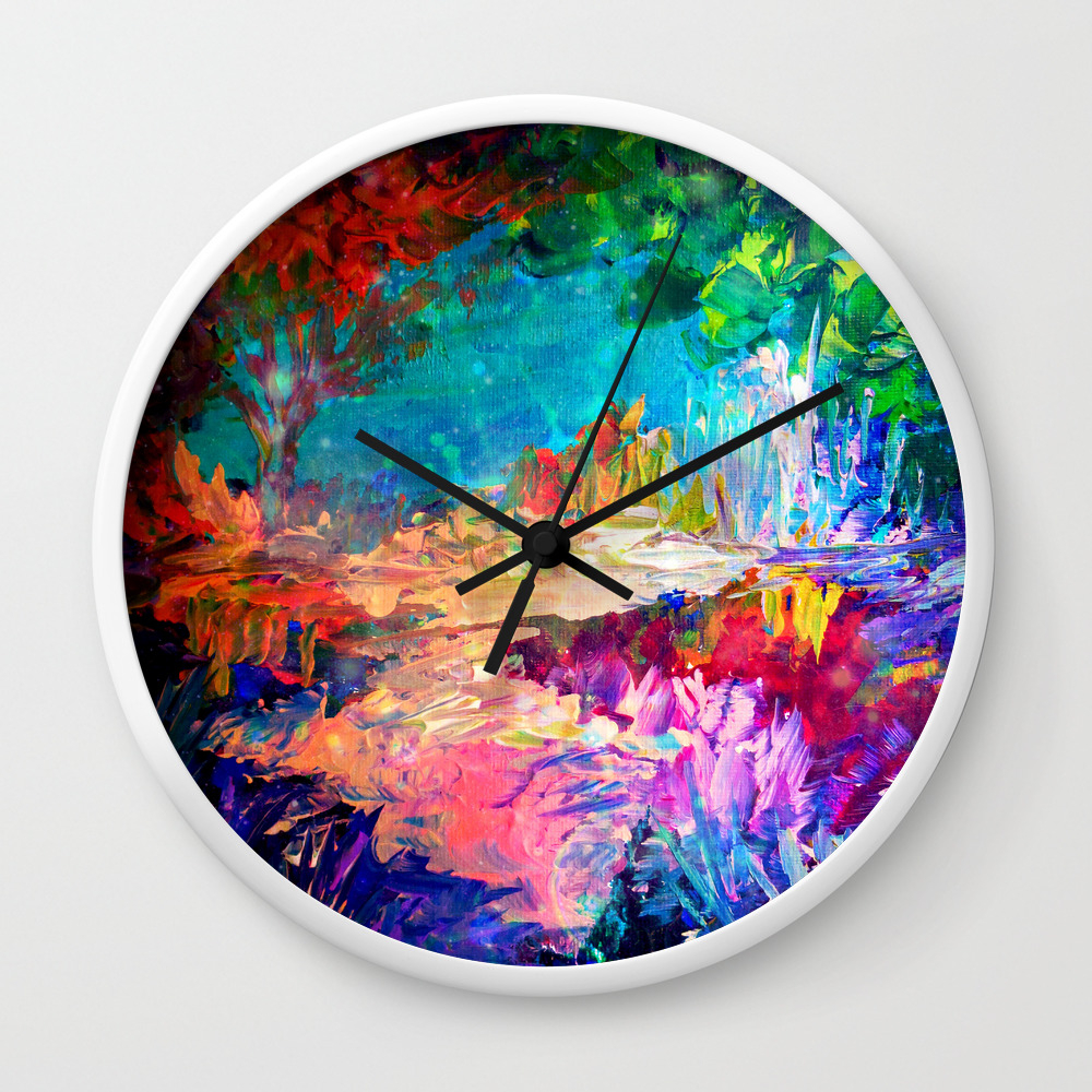 Welcome To Utopia Bold Rainbow Multicolor Abstract Painting Forest