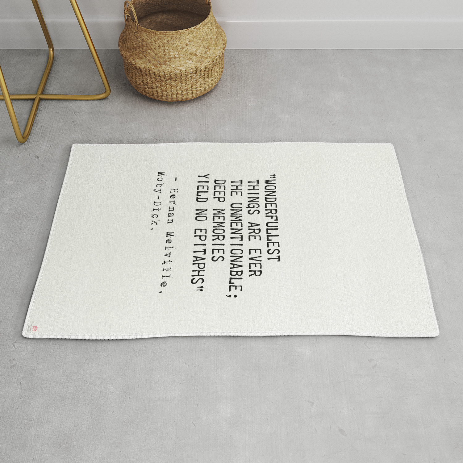 Moby Dick Herman Melville Quote 18 Rug By Wildpaperzero Society6