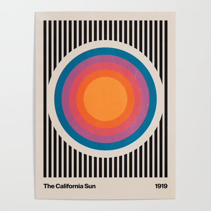 Vintage California Sun Poster