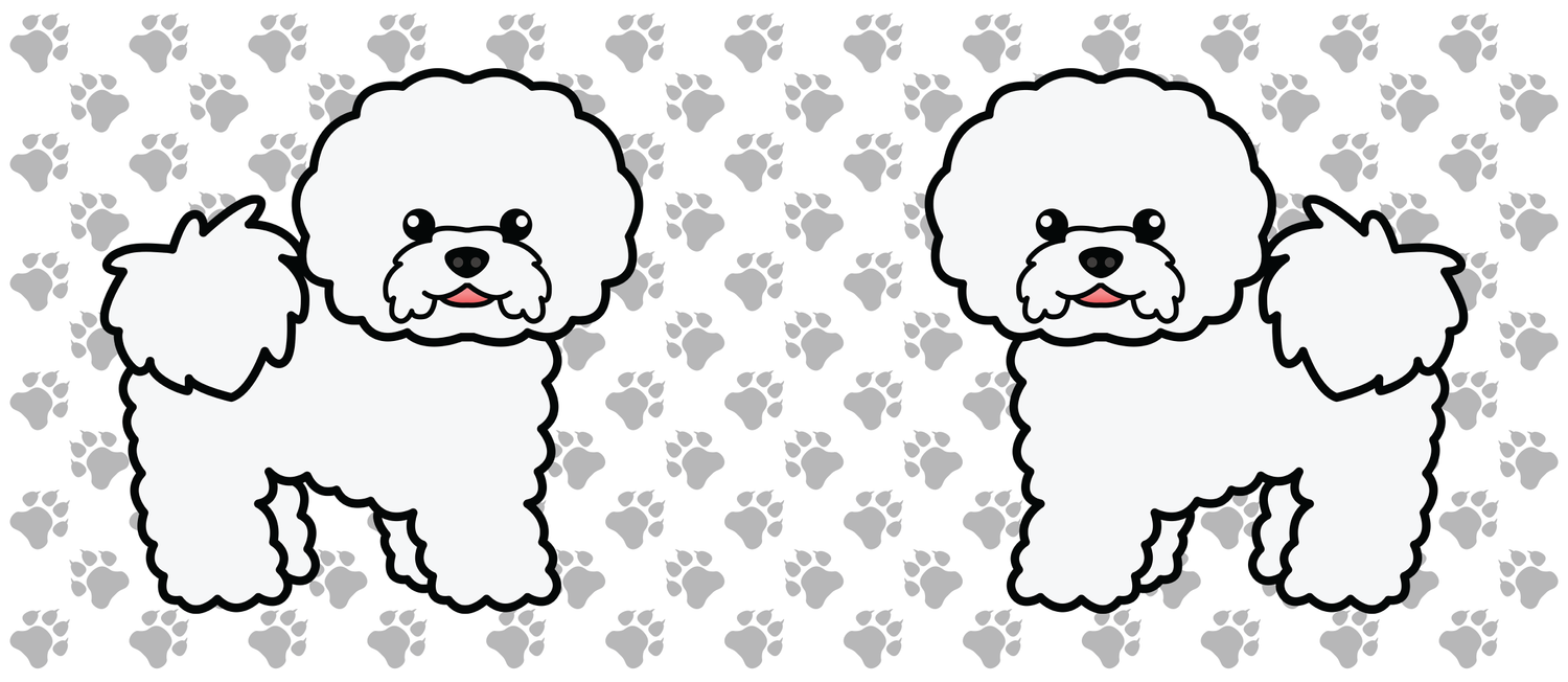 Cute White Bichon Frise Dog Cartoon Illustration Coffee Mug By Destei Society6