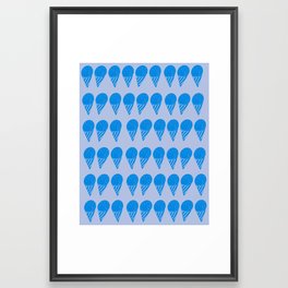 Blue Ice Cream Framed Art Print