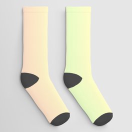 Rainbow Dust Soft Pastel Ombré Abstract Pattern with Blush Pink Socks
