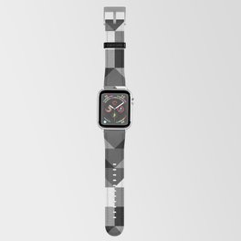 Black and white gingham checked ornament Apple Watch Band