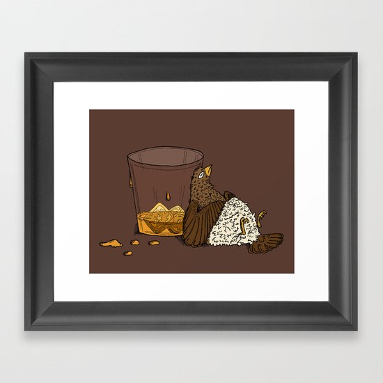 Thirsty Grouse - Colored! Framed Art Print
