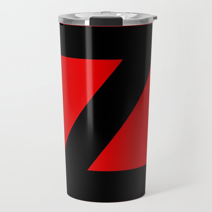 Letter Z (Black & Red) Travel Mug