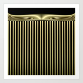 Gleaming Gold Striped Pattern Art Print