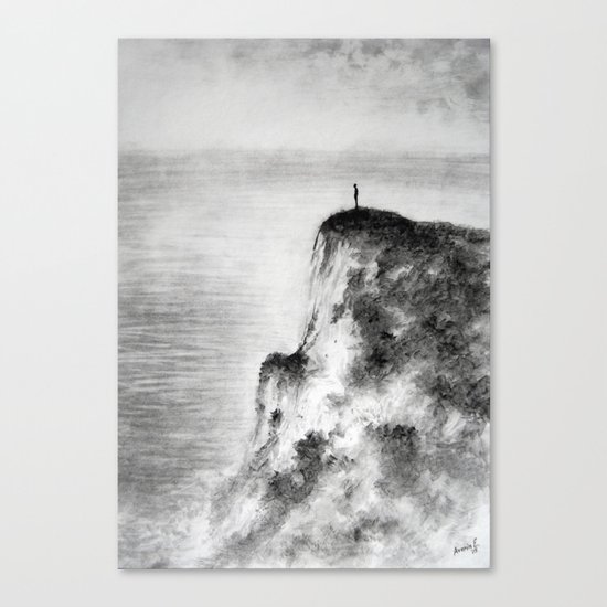 At the edge Canvas Print