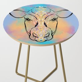 Cow Spirit Animal Side Table