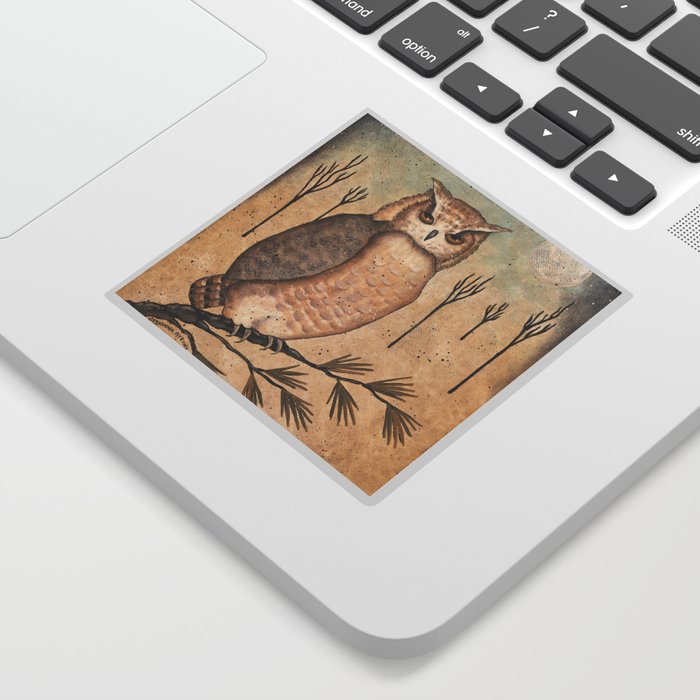 Hoot Owl by Donna Atkins Sticker