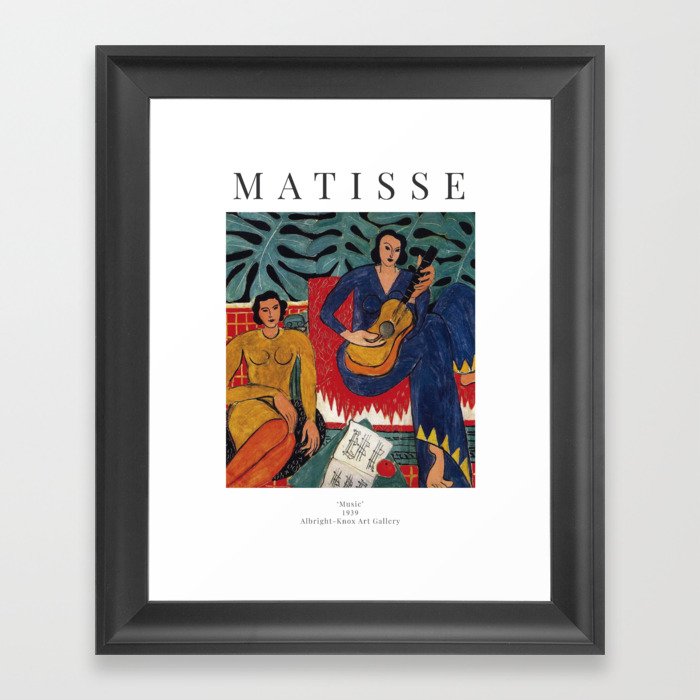 Henri Matisse - Music - Exhibition Poster Framed Art Print
