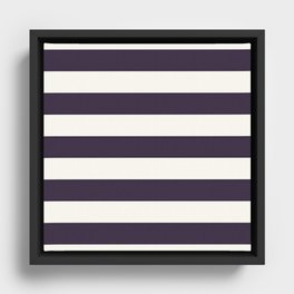 summer beach coastal nautical french fashion navy blue stripes Framed Canvas