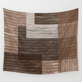 MVB Faux Patchwork Western Brown Wall Tapestry