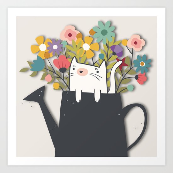 The Cat Is Back Art Print