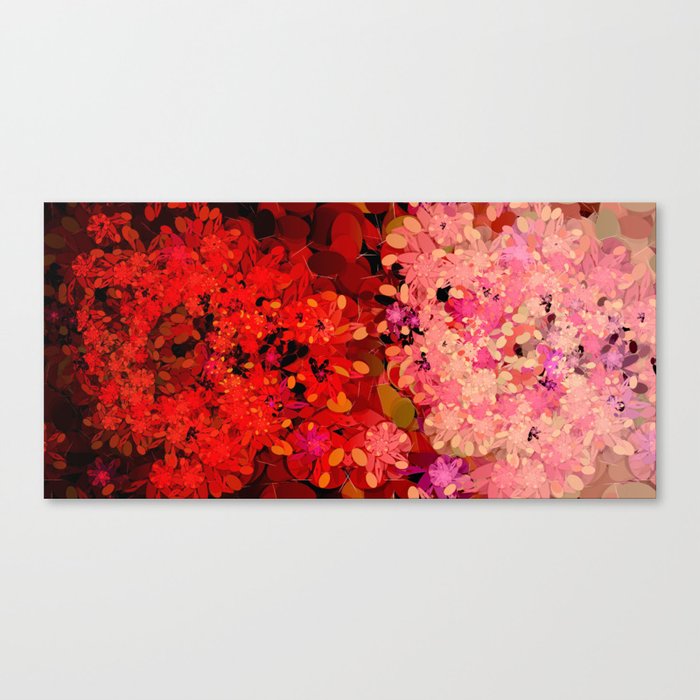 Two Different Worlds -- Floral Pattern Canvas Print