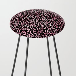 Girly Pink Leopard Pattern Counter Stool