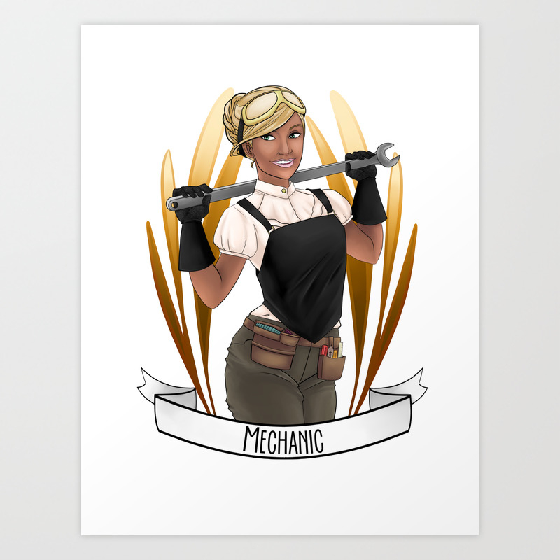 Steampunk Occupation Series Mechanic Art Print By Kortothecore Society6 Browse our female mechanic images, graphics, and designs from +79.322 free vectors graphics. steampunk occupation series mechanic art print by kortothecore