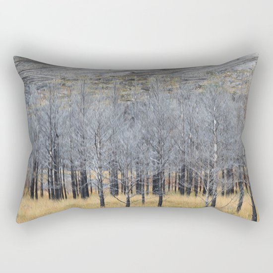 Wood on wood Rectangular Pillow