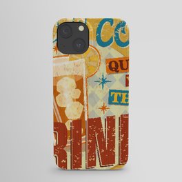 Vintage Ice Cold Drinks metal sign.  iPhone Case
