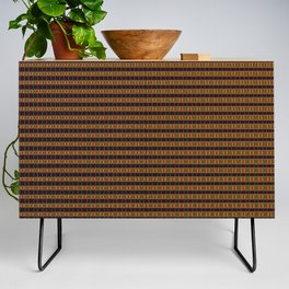 Classic Brown Cube Abstract Pattern Credenza