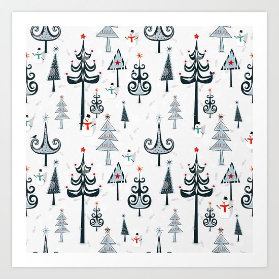 Christmas Tree Forest Art Print