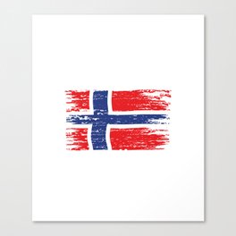 Smöla 2022 - Angel Tour nach Norwegen mit Flagge Canvas Print