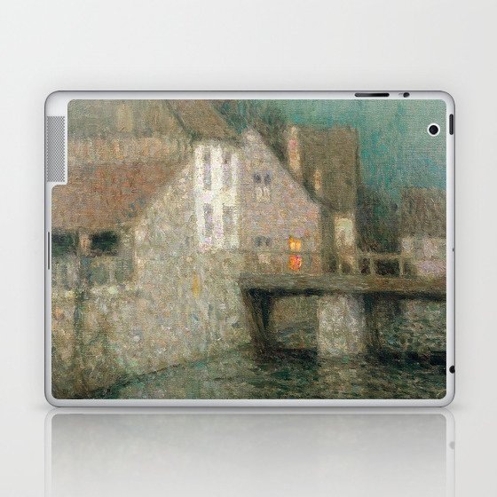 Henri Le Sidaner The Small Bridge at Dusk, Gisors  Laptop & iPad Skin
