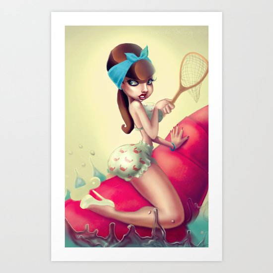 Lobster Back Ride Art Print